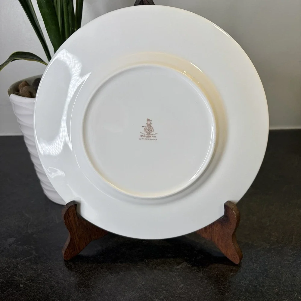 6- Royal Doulton ORCHARD HILL Bone‎ China Wide Band Accent Salad Plate 8